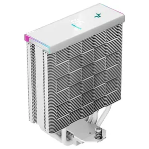 DeepCool AK400 Digital CPU Air Cooler, 120mm Fan 1850RPM, 68.99CFM, 4-Pin PWM, Addressable RGB LED, Intel LGA1851 and AMD AM5 Support, White R-AK400-WHADMN-G