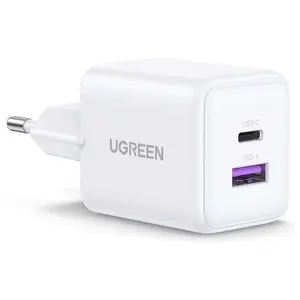 Ugreen 2-Port GaN Fast Charger, 30W, 1xUSB-C Plus 1xUSB, QC3.0, X516