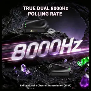 Attack Shark X11 Ultra 8K Carbon Fiber Wireless Gaming Mouse, PAW3950MAX Sensor, 42000 DPI, Dual 8000Hz Polling Rate, Tri-Mode BT/2.4GHz/Wired, 100 Million Clicks, Purple