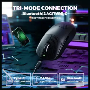 Attack Shark X8 Ultimate Wireless Gaming Mouse, Tri-Mode BT And 2.4GHz Wireless And Wired USB, 8K Polling Rate, PixArt PAW3950MAX Sensor, 42000 DPI, 55g, 800mAh Battery, Black