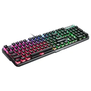 MSI Vigor GK71 Sonic RGB Mechanical Gaming Keyboard, MSI Sonic Red Linear Switches 35g, MSI ClearCaps Per-Key RGB Illumination, Smart Dual Touch Volume Scroll