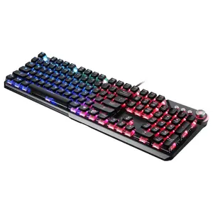 MSI Vigor GK71 Sonic RGB Mechanical Gaming Keyboard, MSI Sonic Red Linear Switches 35g, MSI ClearCaps Per-Key RGB Illumination, Smart Dual Touch Volume Scroll