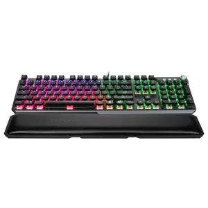 MSI Vigor GK71 Sonic RGB Mechanical Gaming Keyboard, MSI Sonic Red Linear Switches 35g, MSI ClearCaps Per-Key RGB Illumination, Smart Dual Touch Volume Scroll
