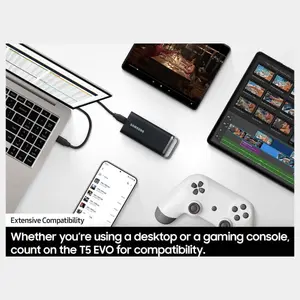 Samsung T5 EVO Portable SSD 2TB, USB 3.2 Gen 1, Up to 460MB/s