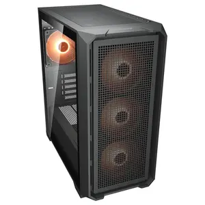 Cougar MX600 Mini V2 Pro Mini-Tower mATX Gaming PC Case, 4x ARGB PWM Fans, Up to 360mm Radiator Support, Perforated Front Panel, Black