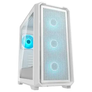 Cougar MX600 Mini V2 Pro Mini-Tower mATX Gaming PC Case, 4x ARGB PWM Fans, 360mm Radiator Support, Perforated Front Panel, USB 3.2 Gen 2x1 Type-C, White