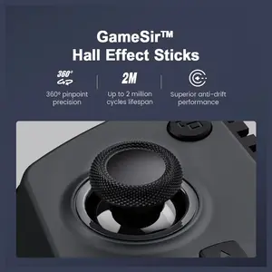 GameSir X5s Bluetooth Mobile Gaming Controller, Tri-Mode Connectivity, Hall Effect Joystick and Analog Triggers, 6-Axis Gyro, HD Vibration, Cloud White