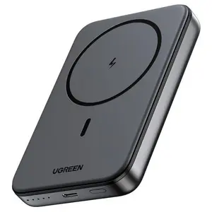 UGREEN ZAPIX Series Magnetic Wireless Fast Charging Power Bank, 10000mAh, 20W, PD and FQI, 1 x QI and 1 x USB-C, PB561, Black 25919