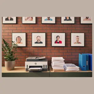 HP Smart Tank 750 All-in-One Printer, Wireless, Print Scan Copy, Auto Duplex Printing, Auto Document Feeder, White/Grey (Official Warranty)