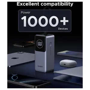 UGREEN Nexode Smart Display Power Bank, 20000mAh 130W, 100W USB-C1, 30W USB-C2, 22.5W USB-A, Built-in USB-C Cable, PB723 55365B