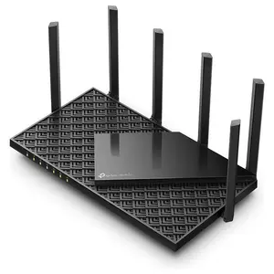 TP-Link Archer AXE75 AXE5400 Tri-Band Gigabit Wi-Fi 6E Router, 1.7GHz Quad-Core CPU, 1xUSB 3.0, 1xGigabit WAN and 4xGigabit LAN