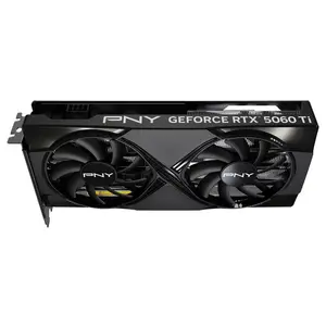 PNY NVIDIA GeForce RTX 5060 Ti Graphics Card, 8GB GDDR7, 2692MHz Boost, 4608 CUDA Cores, PCIe 5.0 x16, DisplayPort 2.1b And HDMI 2.1b, Dual Fan Cooler, VCG5060T8DFXPB1-O, Black