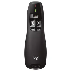 Logitech Wireless Presenter R400 USB-A PowerPoint Clicker with Class 2 Red Laser, 2.4GHz RF Wireless, Up to 50-Foot Range