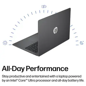 HP OmniBook 3 16" 2K Touchscreen Laptop, Intel Core Ultra 7 Series 2 255U, 16GB DDR5 5600MHz RAM, 512GB PCIe 4.0 SSD, Intel Graphics, Windows 11 Home, Mica Silver 16-BU0007DX