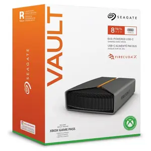 Seagate FireCuda X Vault 8TB External Hard Drive HDD, USB-C, RGB Lighting, Certified for Xbox on PC, STNL8000400