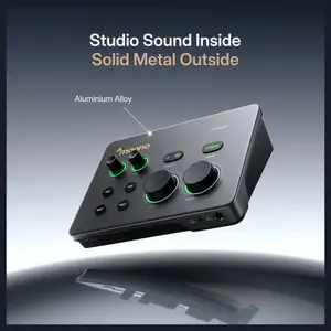 Maono P2 USB Hybrid Audio Interface, USB-C Plug and Play, Up to 56dB Clean Gain, 192kHz High-Resolution Audio, Dual XLR and TRS Combo Inputs