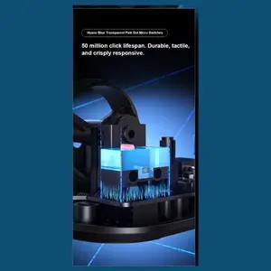 Aula SC380Pro Gaming Mouse, 55g Lightweight, PixArt 3311 Sensor, Up to 12,000 DPI, 1000Hz Polling Rate, Tri-Mode 2.4G Wireless Bluetooth and Wired, Charging Dock, White
