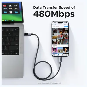 UGREEN Uno 100W USB C to USB C Charger Cable, 2 Meter, 20V 5A, E-Marker Chip, 480Mbps Data Sync, 35512