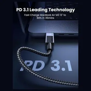 UGREEN 45067 USB-C to USB-C Cable, 240W PD3.1/PPS Fast Charging, 480Mbps USB 2.0 Data Sync, 1 Meter