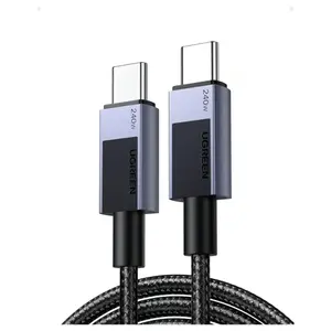 UGREEN 5 Series USB-C to USB-C PD 240W Cable, 2 Meter, 480Mbps USB 2.0 Data Sync, Intelligent E-Marker Chip, Nylon Braided, Model 45068