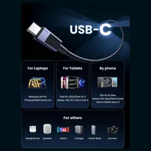 UGREEN 45067 USB-C to USB-C Cable, 240W PD3.1/PPS Fast Charging, 480Mbps USB 2.0 Data Sync, 1 Meter