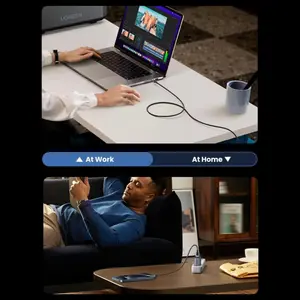 UGREEN 5 Series USB-C to USB-C PD 240W Cable, 2 Meter, 480Mbps USB 2.0 Data Sync, Intelligent E-Marker Chip, Nylon Braided, Model 45068