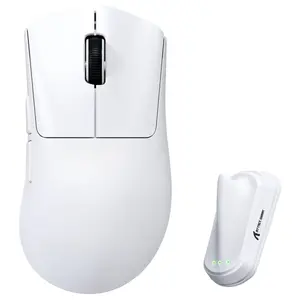 ATTACK SHARK V8 Ultra-Light Ergonomic Wireless Gaming Mouse, PAW3950MAX Sensor, Up to 42000 DPI, Dual 8000Hz Polling Rate Wireless and Wired, 59+-3g, White