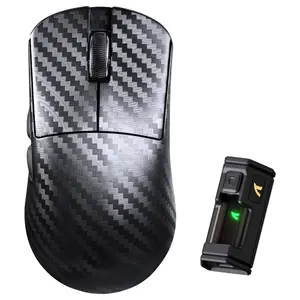 ATTACK SHARK R11 ULTRA Carbon Fiber Wireless Gaming Mouse, PAW3950MAX Sensor, Wireless 8000Hz Polling Rate, 49g Superlight, Omron Optical Micro Switches, Weave Black
