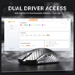 ATTACK SHARK R11 ULTRA Carbon Fiber Wireless Gaming Mouse, PAW3950MAX Sensor, Wireless 8000Hz Polling Rate, 49g Superlight, Omron Optical Micro Switches, Weave Black
