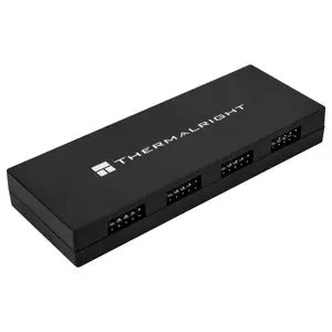 Thermalright HUB X5 Internal USB 2.0 Hub, 5 USB 2.0 9-Pin Ports, SATA Powered, Magnetic Mount, Black