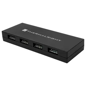 Thermalright HUB X5 Internal USB 2.0 Hub, 5 USB 2.0 9-Pin Ports, SATA Powered, Magnetic Mount, Black