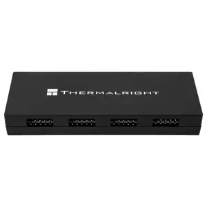 Thermalright HUB X5 Internal USB 2.0 Hub, 5 USB 2.0 9-Pin Ports, SATA Powered, Magnetic Mount, Black