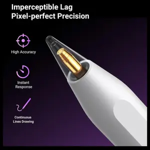 UGREEN Wireless Charging Smart Stylus Pen for iPad, Magnetic Wireless Charging, 9 Hours Battery Life, 1.5 Hours Charging Time, Tilt Function, Full-Screen Palm Rejection, LP653 15910