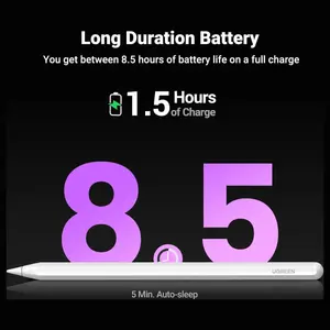 UGREEN Wireless Charging Smart Stylus Pen for iPad, Magnetic Wireless Charging, 9 Hours Battery Life, 1.5 Hours Charging Time, Tilt Function, Full-Screen Palm Rejection, LP653 15910