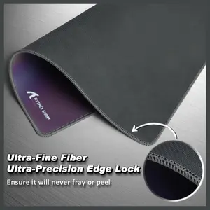 ATTACK SHARK CM03 Gaming Mouse Pad, Esports Speed Large Mouse Mat, Waterproof Surface, Anti-Slip Rubber Base, XL 17.72" x 15.75" x 0.16", Holographic Rainbow Coated Gradual Gray