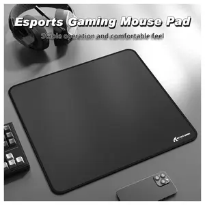 ATTACK SHARK CM02 eSports Gaming Mouse Pad, Water Resistant Coating, Fine Sand-Like Texture Control Surface, Slip-Resistant Bottom, Micro-Knit Stitched Edges, 450x400x4mm, Black