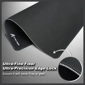 ATTACK SHARK CM02 eSports Gaming Mouse Pad, Water Resistant Coating, Fine Sand-Like Texture Control Surface, Slip-Resistant Bottom, Micro-Knit Stitched Edges, 450x400x4mm, Black