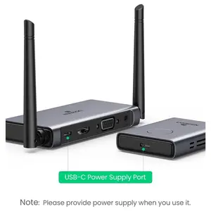 UGREEN CM506 Wireless HDMI Extender, 50 Metres, HDMI and VGA Output, 1080p@60Hz 5GHz Transmitter Receiver, 50633A