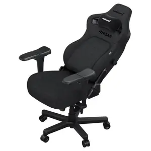 Anda Seat Kaiser 4L V2 Premium Fabric Gaming Chair, Adjustable Lumbar Support, Magnetic Head Pillow, 5D Armrests, Dark Gray Fabric