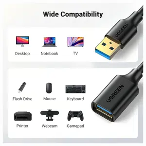 UGREEN 90722 USB 3.0 Extension Cable, 5 Meter USB A Male to A Female Extender
