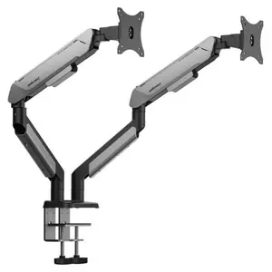 AndaSeat Stealth Pro II Duo A9-2S Ergonomic Dual Monitor Arm, Up to 42 Inch, Quick Release VESA 75x75 and 100x100, 2-15kg Per Screen, Titanium
