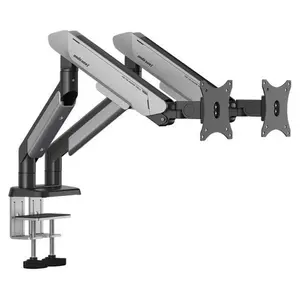 AndaSeat Stealth Pro II Duo A9-2S Ergonomic Dual Monitor Arm, Up to 42 Inch, Quick Release VESA 75x75 and 100x100, 2-15kg Per Screen, Titanium