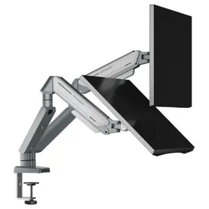 Anda Seat Stealth II Duo A6D-2S Ergonomic Monitor Arm, 17-32 Inch, 2-9kg, Gas-Spring, 360 Degree Rotation, Quick Release VESA 75x75mm and 100x100mm, White AD-W-A6D-2S-BW