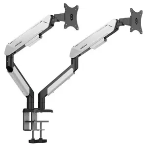 Anda Seat Stealth PRO II Duo A9-2S Ergonomic Dual Monitor Arm, 17-42 Inch, 2-15kg Per Screen, Quick Release VESA 75x75mm and 100x100mm, Black White AD-W-A9-2S-BW