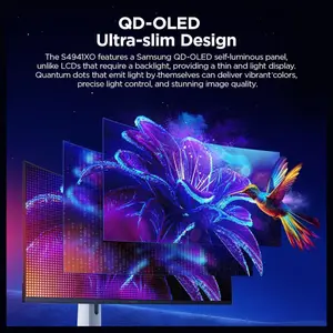 KOORUI S4941XO 49" OLED Gaming Monitor, 5120x1440 240Hz, 0.03ms GTG, FreeSync Premium AMD Adaptive Sync, HDR True Black 400, 98% DCI-P3, QD OLED, 1500000:1, Black