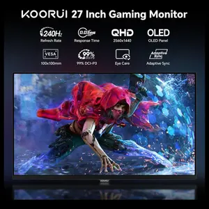 KOORUI S2721XO 27 Inch Gaming Monitor, 240Hz QD-OLED QHD 1440P, 0.03ms, HDR 400, Adaptive Sync, VESA Mountable, HDMI and DP