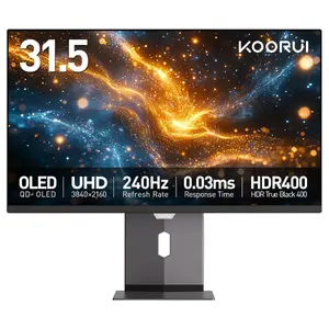 KOORUI S3241XO 32 Inch 4K OLED Gaming Monitor, UHD 240Hz 0.03ms, HDR True Black 400, Adaptive Sync, 99% DCI-P3, HDMI 2.1 And DP 1.4, USB Type-C