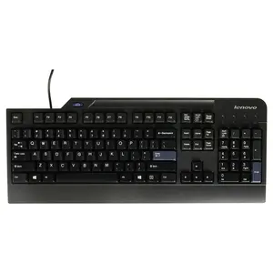 Lenovo USB Smartcard Keyboard KUS0866, 104-Key Full-Size QWERTZ Layout, Integrated Smart Card Reader ISO 7816 T=0 T=1, USB Connector, Business Black