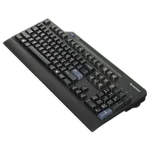 Lenovo USB Smartcard Keyboard KUS0866, 104-Key Full-Size QWERTZ Layout, Integrated Smart Card Reader ISO 7816 T=0 T=1, USB Connector, Business Black