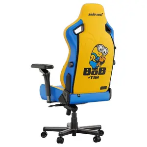 AndaSeat Kaiser 4 L Large V2 Gaming Chair, ArteDiPelle Synthetic Leather, High-Density Cold-Cure Foam, 6D Adjustable Armrest, Minions BOB